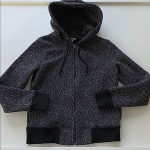 NWOT GAP Herringbone hooded fleece jacket